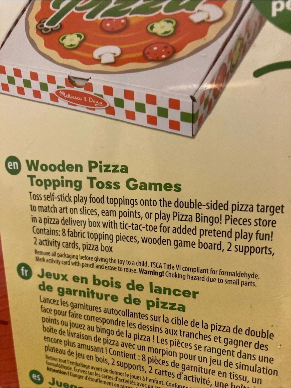 Melissa & Doug pizza topping toss game